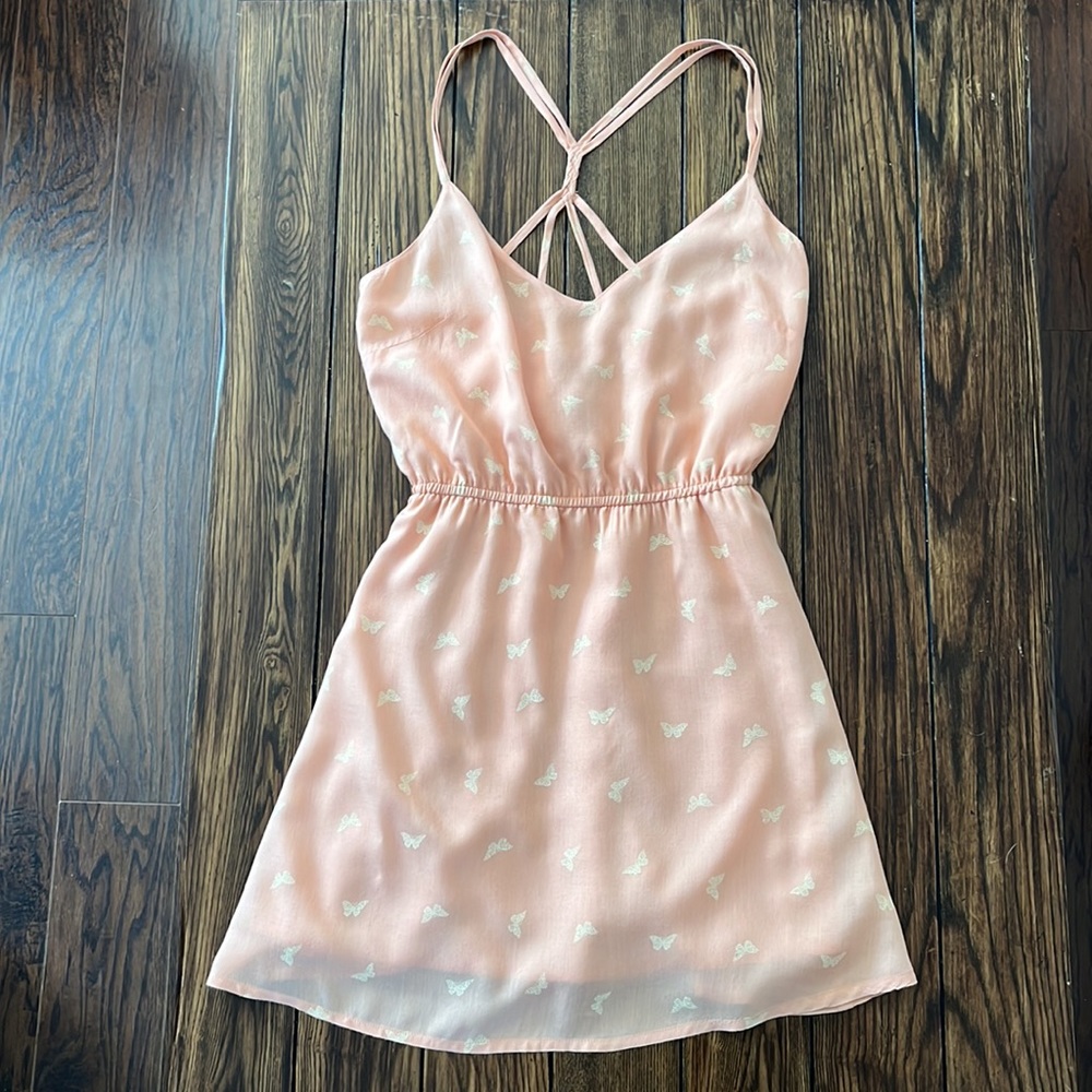 VGUC O’Neill peach mini dress